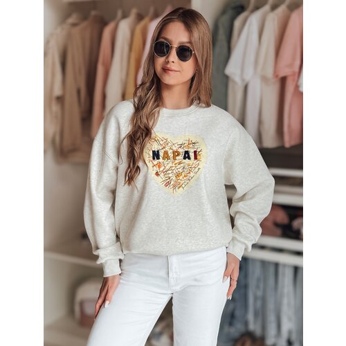 DStreet Bluza damska oversize z sercem SERDUCHOVA szara Slike