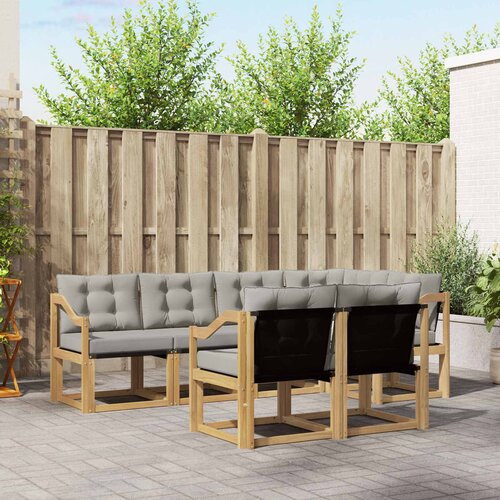  Set vanjskih sofa 7 kom. Bijela i svjetlosiva Smeđa 245 x 126,5 x 73 cm Cene