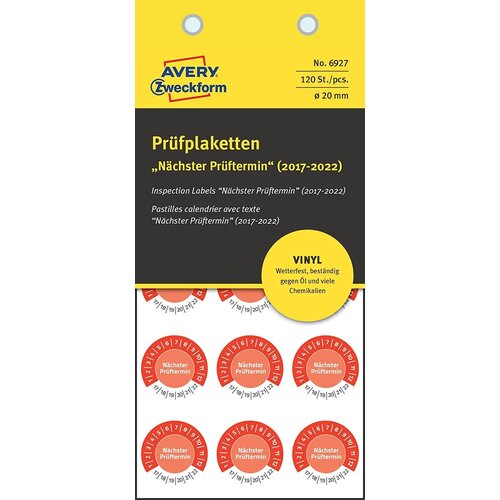 Avery Zweckform Kontrolne etikete "naslednji pregled", &Oslash; 20 mm Cene