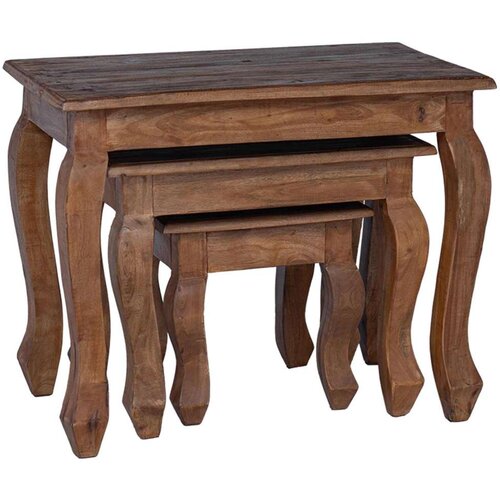  Nesting miza 3 pcs Rjava Trden mahagonijev les, (5000163951) Slike