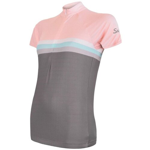 Sensor Women's cycling jersey Cyklo Summer Stripe Grey/Pink Slike