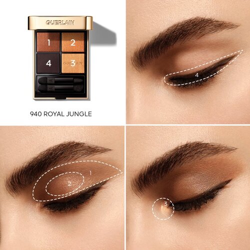 Guerlain Ombres G Eyeshadow Quad (N&amp;deg;940 Royal Jungle) 6g Slike