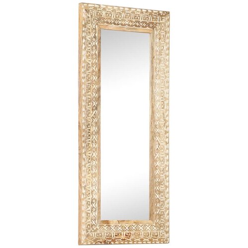  Ručno izrezbareno ogledalo 110 x 50 x 2,6 cm masivno drvo manga Slike