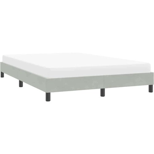 VidaXL Okvir kreveta bez madraca svijetlo sivi 160x220 cm bar&amp;scaron;un Slike