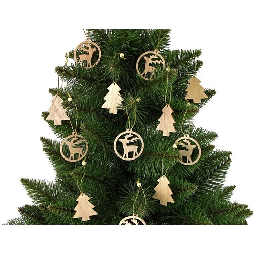Christmas Wooden Tree Bomb Reindeer Tree Ornament Cene