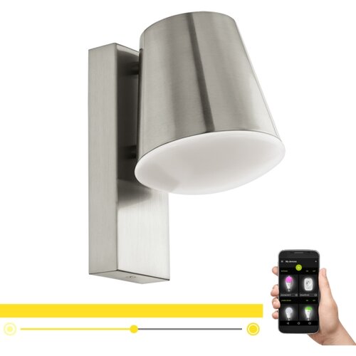 Eglo Caldiero-c spoljna/zidna/1, led, e27, 9w, čelik/bela Slike