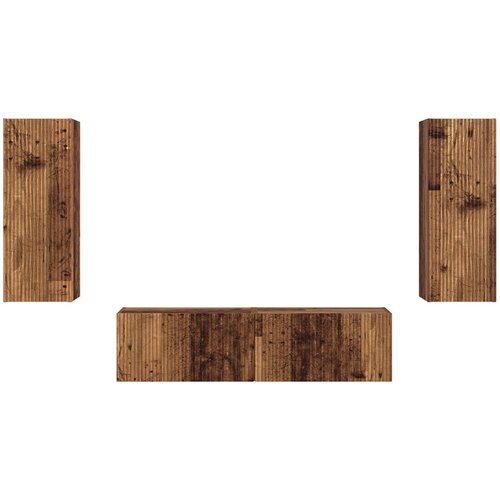  Set TV komoda 2 kom. Staro drvo Smeđa 30 x 31 x 80 cm Slike