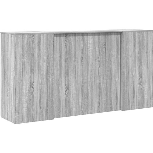  Sprejemna miza siva sonoma 200x50x103,5 cm inženirski les Slike