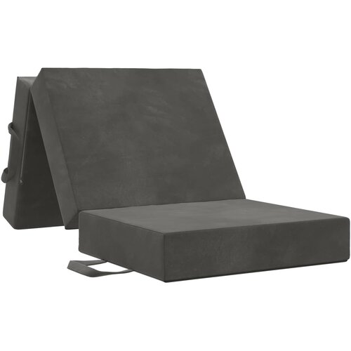 vidaXL Zložljiv kavč postelja 90 x 63 x 45 cm Temno siva, (5000295296) Cene