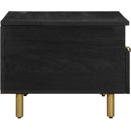  Stolić za kavu crni 80 x 54 x 40 cm od konstruiranog drva Slike