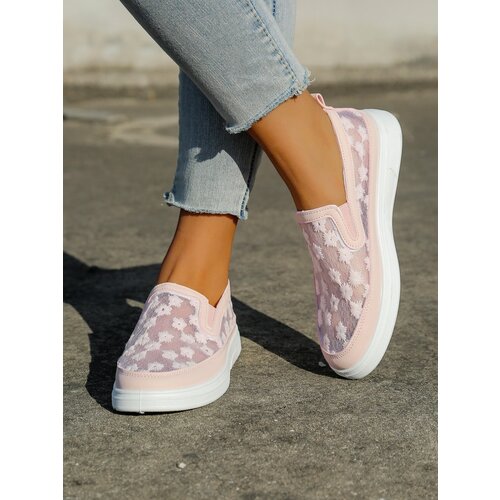 Resti Women's mesh loafers with flowers Emzos Cene