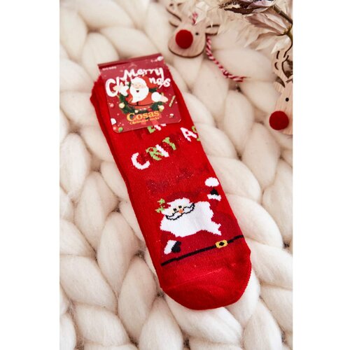 Kesi Children's Christmas Socks Santa Claus Cosas Red-Green Slike