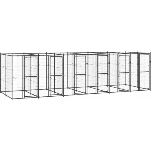 vidaXL vanjski kavez za pse čelični 14,52 m²