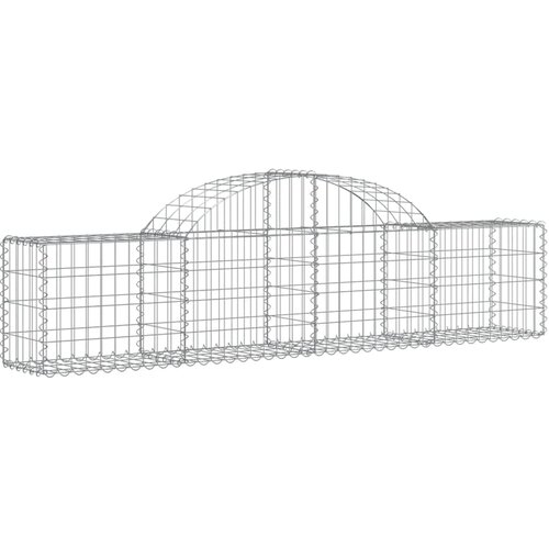  Lučne gabionske ko&amp;scaron;are 8 kom 200x30x40/60 cm pocinčano željezo Slike