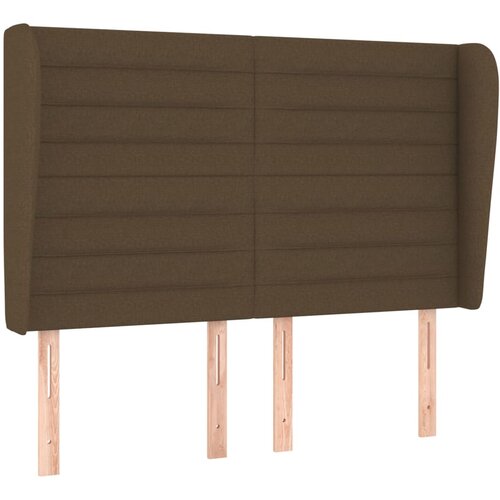 Maison Chic vzglavna omarica - nočna omarica - posteljna omarica z ušesi temno rjavo 147x23x118/128 cm blago, (21709614) Cene