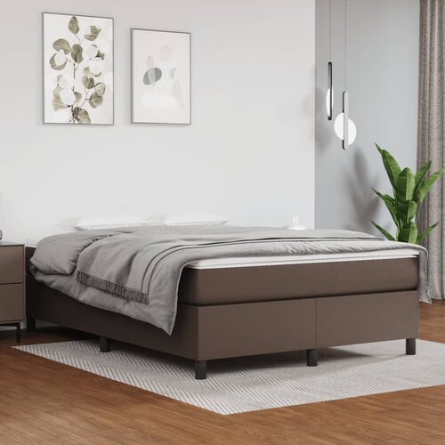 The Living Store Posteljni okvir rjav 140x200 cm umetno usnje - Box Spring Posteljni Okvir, (21515568) Slike