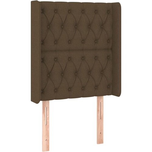 Maison Chic vzglavna omarica - nočna omarica - posteljna omarica z u&amp;scaron;esi temno rjavo 83x16x118/128 cm blago, (21709268) Slike