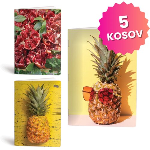 Rucksack Only Zvezek A4 Fruits, brezčrtni, 52 listov, sortirano, 5 kosov Cene