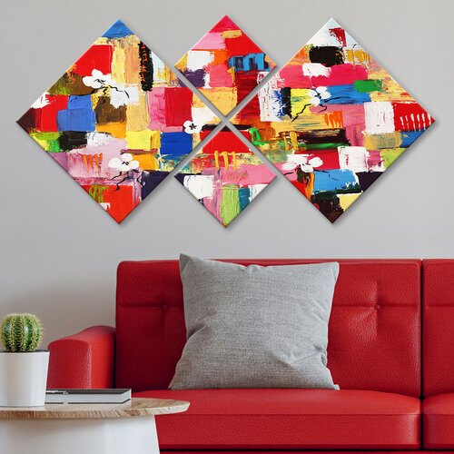 Wallity slika 4MDF2956111, 60x115 cm, 4 dijela Cene