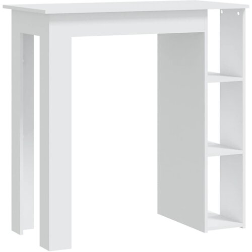 VidaXL Barska miza s polico bela 102x50x103,5 cm iverna plo&amp;scaron;ča, (20624889) Slike