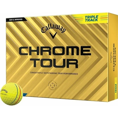 Callaway Chrome Tour Yellow Golf Balls Triple Track