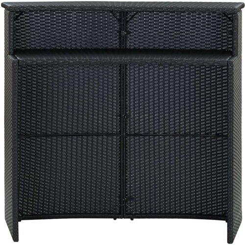 Poli vrtni barski stol crni 120 x 55 x 110 cm od poliratana Slike
