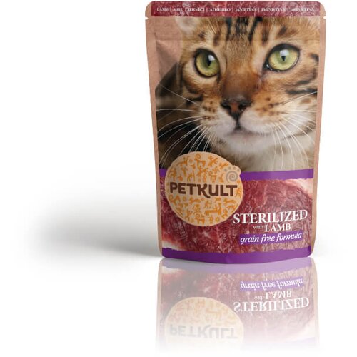 Petkult Cat Adult Sterilised - jagnjetina - 100 g 100 g Slike