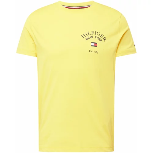 Tommy Hilfiger Majica 'Varsity' rumena / rdeča / črna / bela
