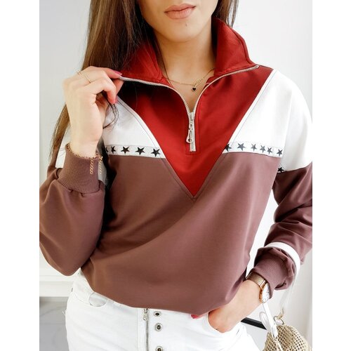 DStreet Brown women&amp;#039;s sweatshirt BLASER BY0718 Slike