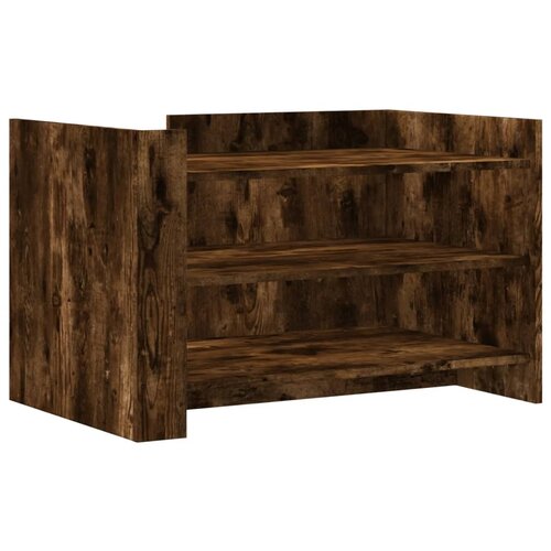 Maison Chic Klubska mizica - kavna mizica - Nizka mizica dimljeni hrast 80x50x50 cm inženirski les, (21753521) Slike