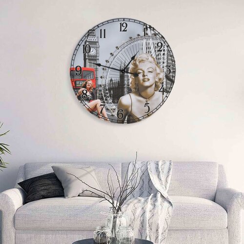 VidaXL Starinska stenska ura Marilyn Monroe 60 cm Slike
