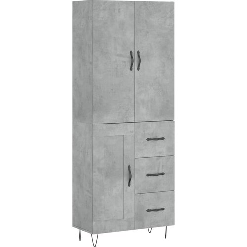 Maison Chic Visoka Komoda - Predalnik betonsko siva 69,5x34x180 cm inženirski les, (21721927) Cene