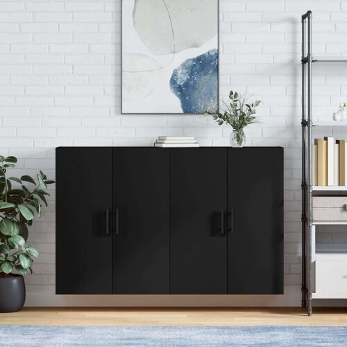  Zidni ormarići 2 kom crni 69 5 x 34 x 90 cm Slike