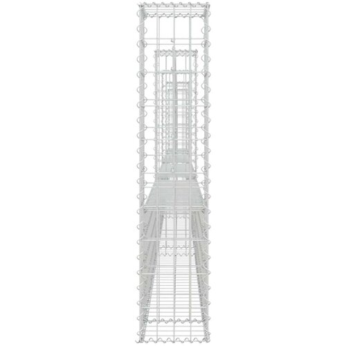 VidaXL Gabionska ko&amp;scaron;ara U-oblika s 5 stupova 500x20x100 cm željezna Slike