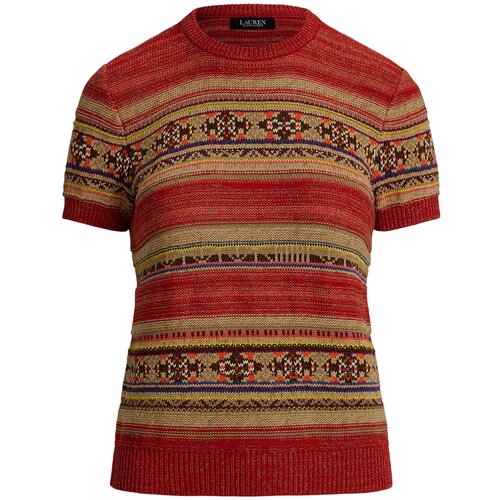 Polo Ralph Lauren Pulover tamo žuta / maslinasta / svijetlo crvena / bijela Cijene