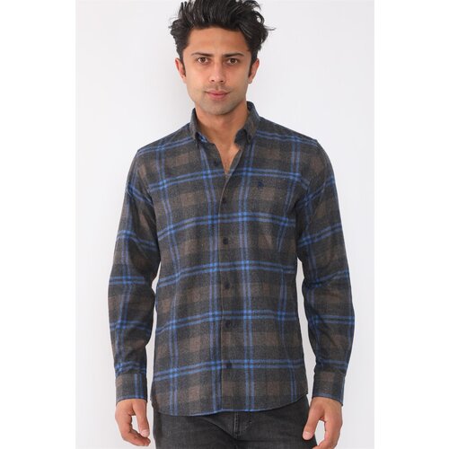 Dewberry G709 MEN&amp;#039;S SHIRT-NAVY-BROWN Slike