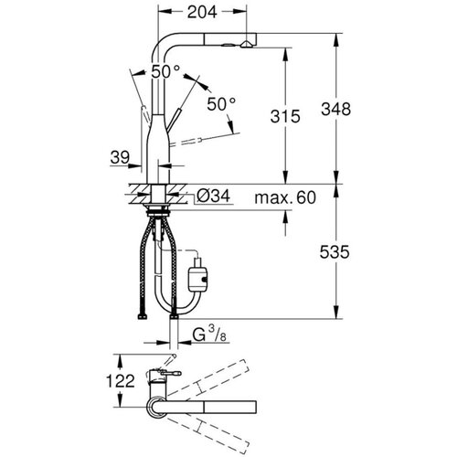 Grohe Essence za sudoperu sa tušem 30270000 Cene