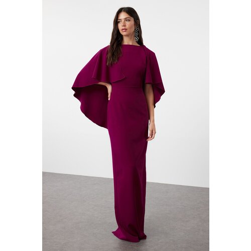 Trendyol Purple Sleeve Detailed Woven Evening Dress Slike