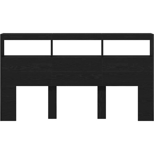  Ormarić za uzglavlje LED boja crni hrasta 180x17x102 cm Slike