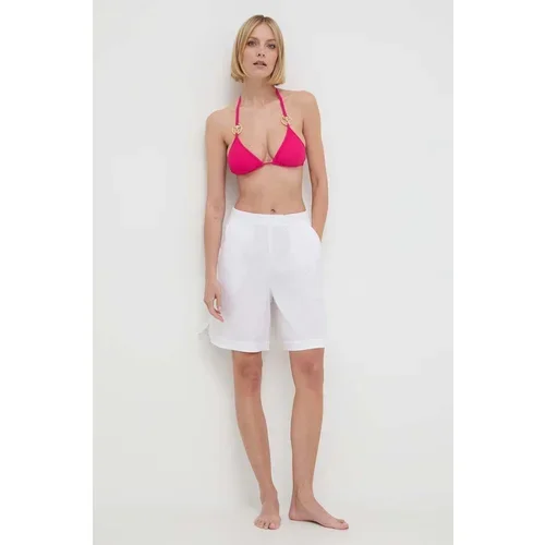 Max Mara Beachwear Kratke hlače za plažu za žene, boja: bijela, bez uzorka, visoki struk, 2416141019600