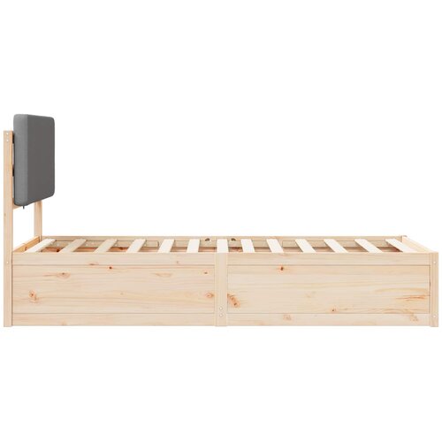  Krevetni okvir s tapiciranim uzglavljem Svijetlo siva Svjetlosiva 205.5 x 105.5 x 93 cm Slike