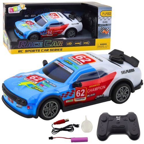 Rc Remote Control Sports Car Lights Water Vapor Blue 1:22 Cene