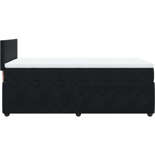 vidaXL Box spring postelja z vzmetnico črna 80x200 cm žamet Cene
