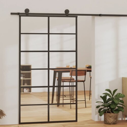 vidaXL Klizna vrata s priborom ESG staklo i aluminij 102 x 205 cm Cijene