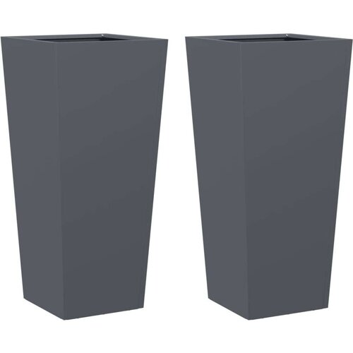 VidaXL Vrtne sadilice 2 kom antracit 35x35x75 cm čelične Slike