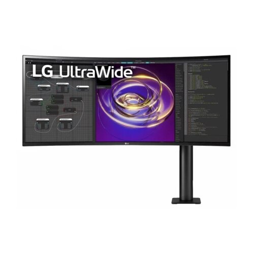 Lg monitor ergo 34WP88CP-B 34"/IPS,21:9,zakrivljen/3440x1440/60Hz/5ms GtG/HDMIx2,DP,USB/visina/crna Cene