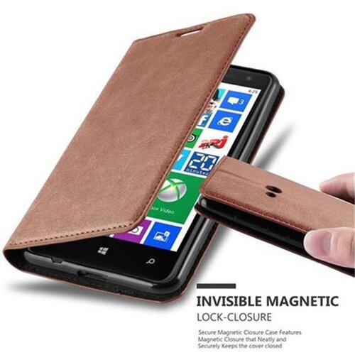 Cadorabo Ohi&scaron;je, združljivo z Nokia Lumia 625 v kapučino rjava - Za&scaron;čitni ovitek z magnetnim zapiranjem, stoječo funkcijo in režo za kartice, (20558396) Cene