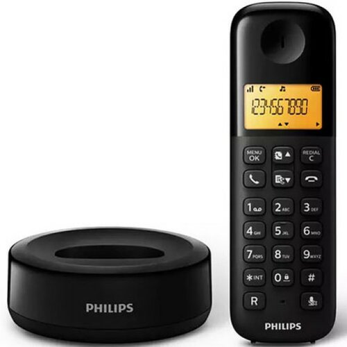 Philips Fiksni bezicni telefon D160 Ekran 1.6inc, Black Cene