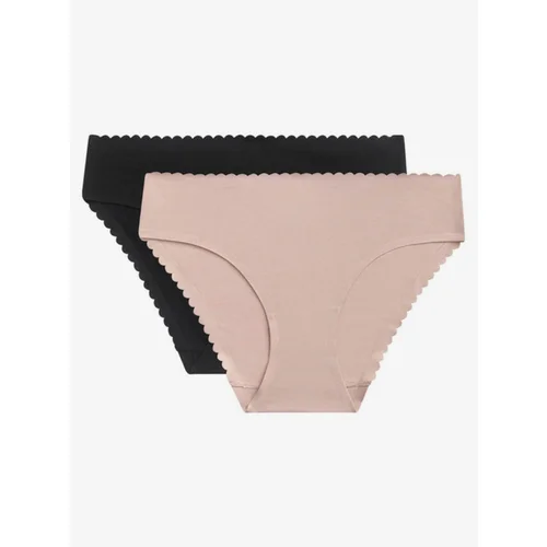 DIM Body Touch Midi Brief Hlačke 3 Piece Bež