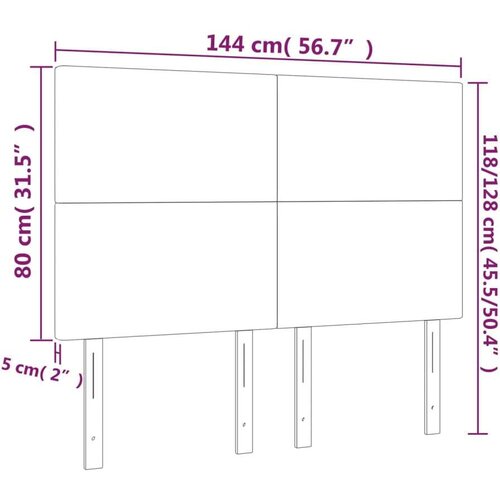 vidaXL Uzglavlja 4 kom sivi 72 x 5 x 78/88 cm od umjetne kože Cijene